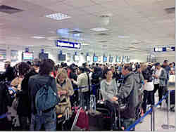 Airport crowds