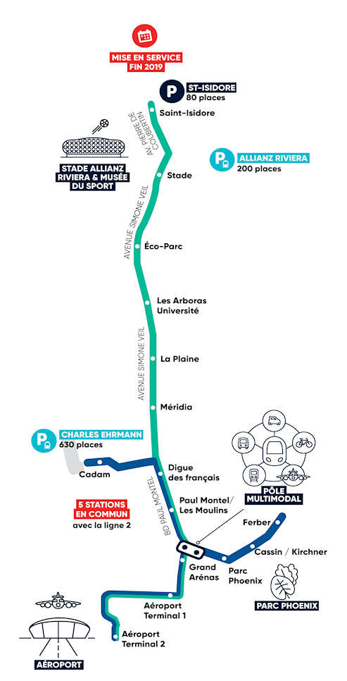 Map of Tramway Ligne 3